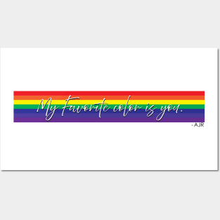 My Favorite Color is You Rainbow AJR Posters and Art